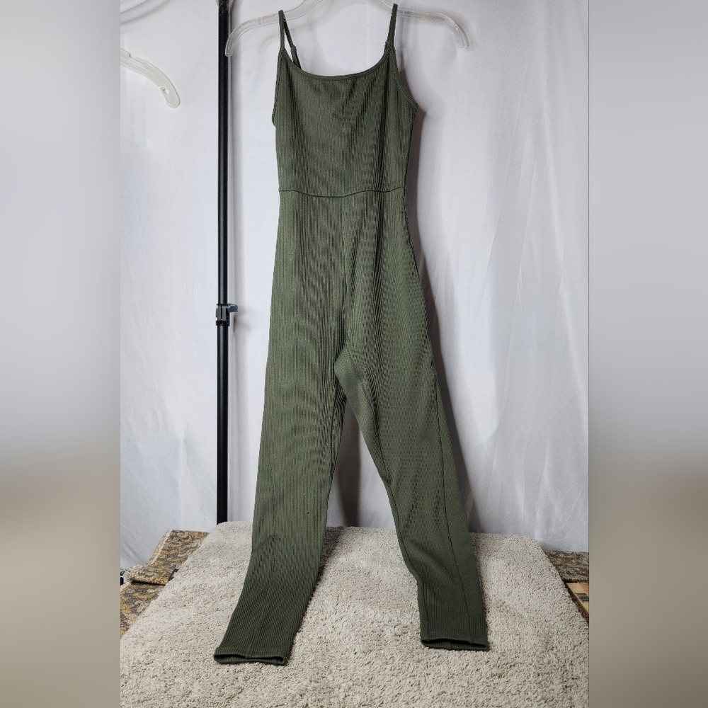 Women's Olive Green Sleeveless Tube Knit Jumpsuit - Wild Fable - S